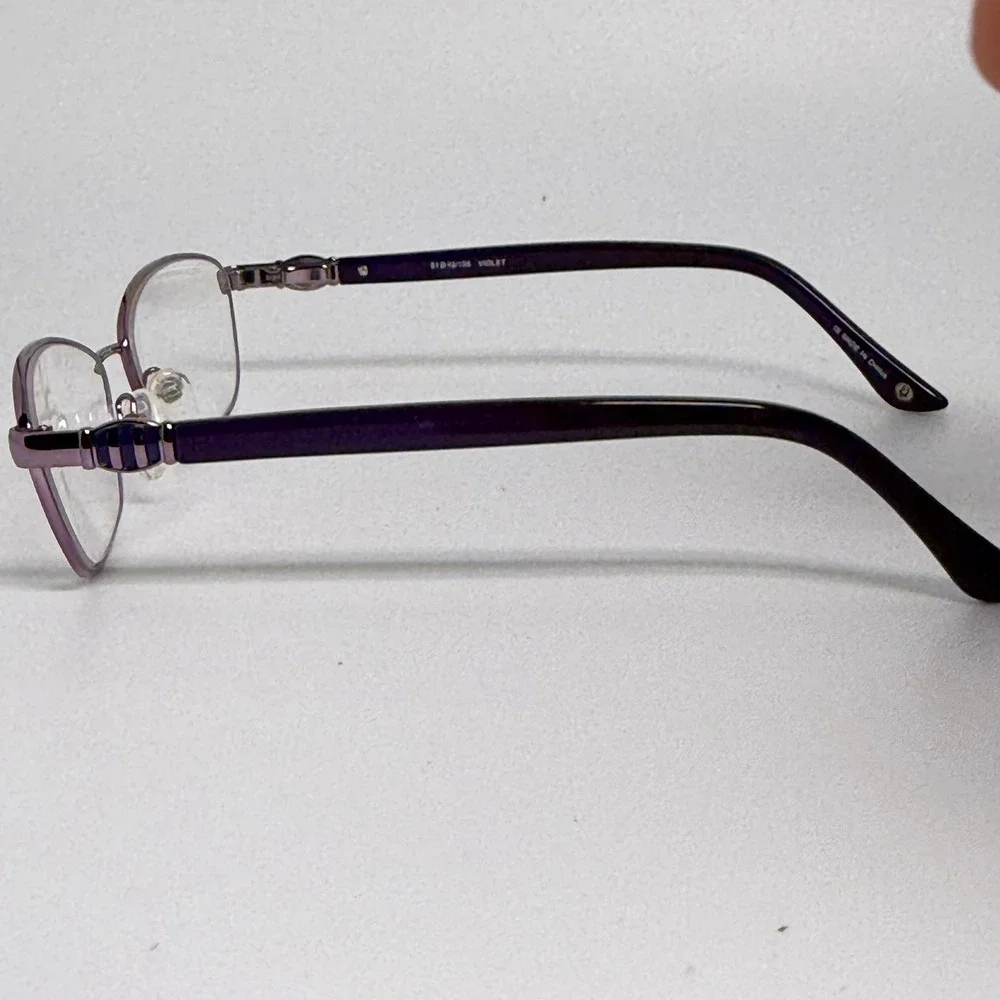 Bulova Piedmont Violet Purple Oval Eyeglass Frames 51-15-135 Womens Eyewear